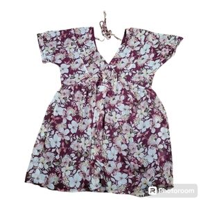 💕Lulus floral baby doll mini dress Womens Size M